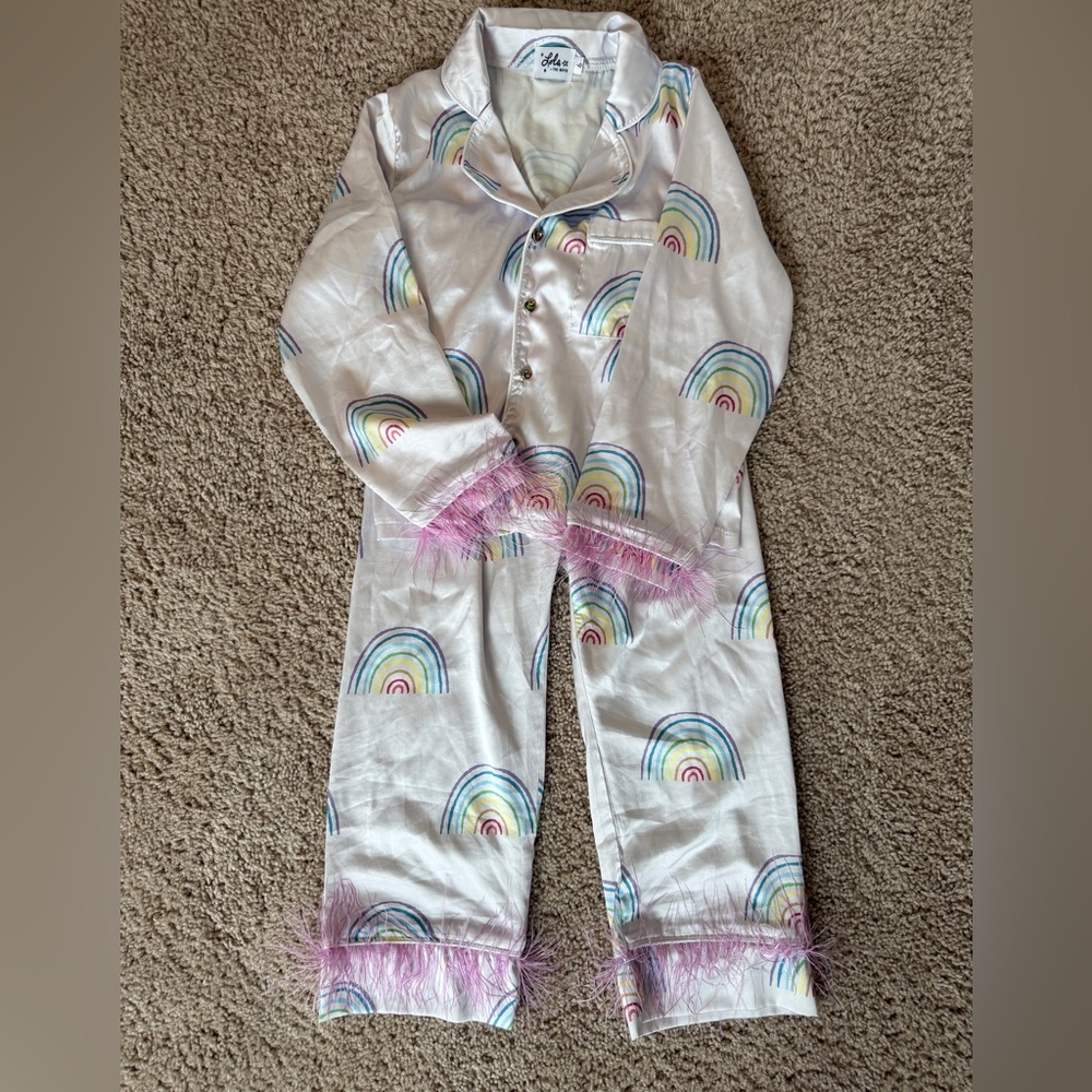 Lola + The Boys Rainbow Pajama Set